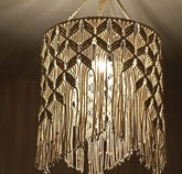 Boho light, Fringe Chandelier, Tassel Lamp Shade